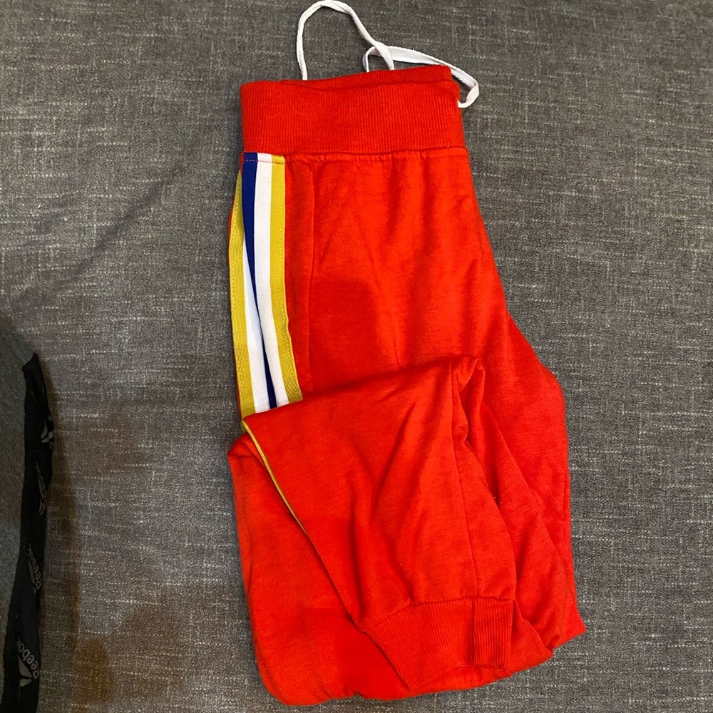 Soft red joggers